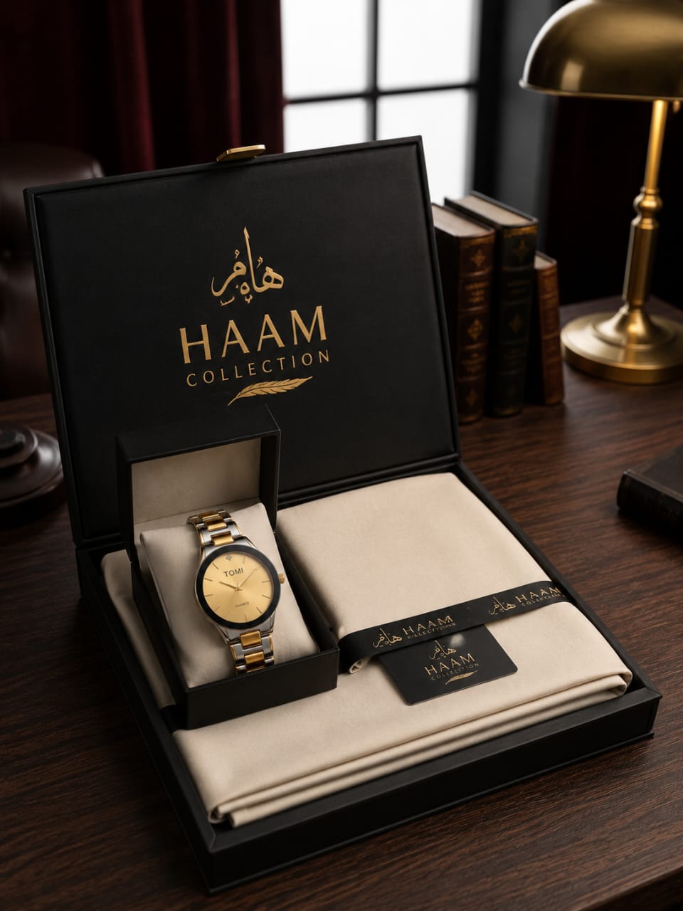 Authority bundle  Crown cotton suit + watch