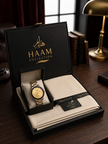 Authority bundle  Crown cotton suit + watch