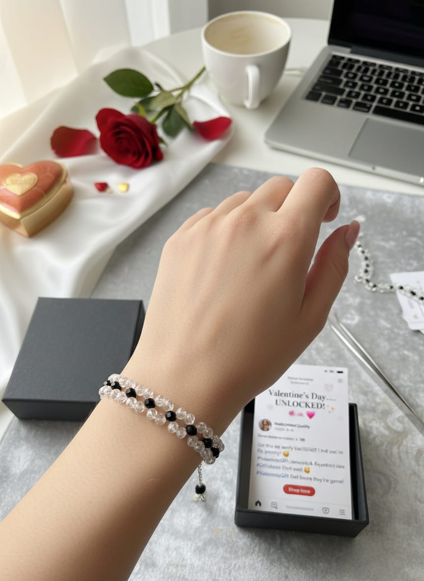 Crystal Pearl stone hand Made Floral Bracelet