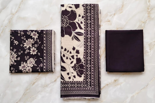 Pearl Lawn 3Pcs Simple Trousers
