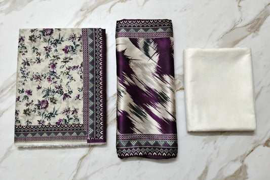 Pearl Lawn 3Pcs Simple Trousers