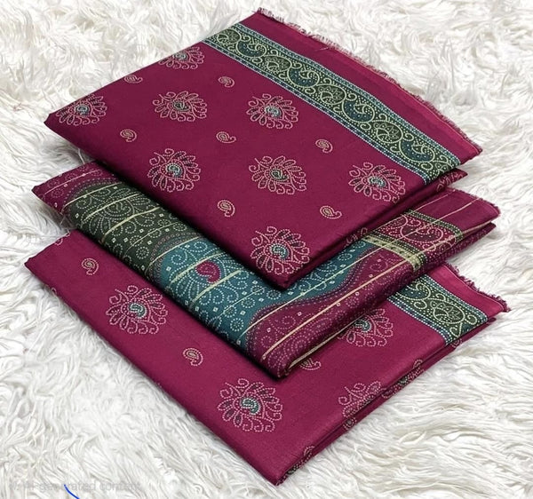 Premium Lawn Trio Bundle: Pearl Lawn 3PCS Suit, Pearl Lawn 2PCS Suit With Bracelet Gift