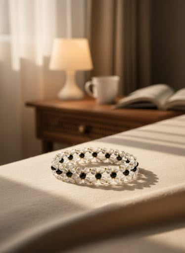 Crystal Pearl stone hand Made Floral Bracelet